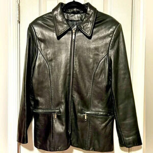 Gently Worn Valerie Steven’s New Zealand Lambskin Leather Jacket, Size M